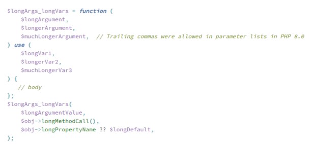 Php 8 Trailing Comma